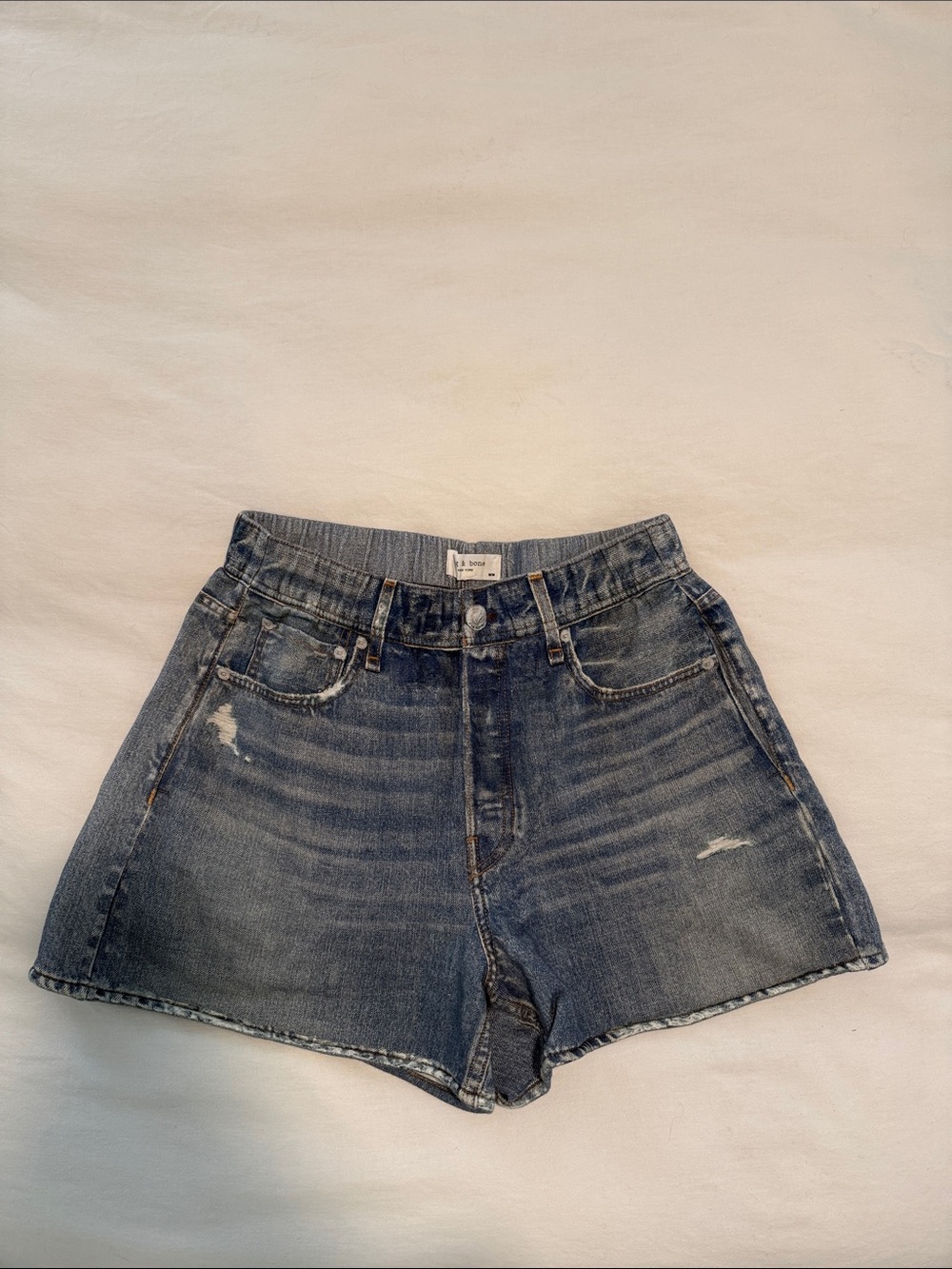 Women’s Rag and Bone Miramar Terry Distressed Denim Shorts